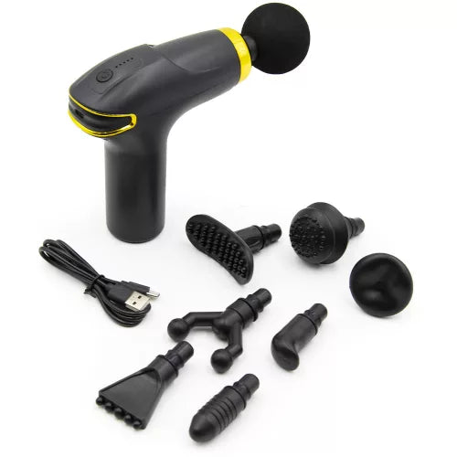 Mini Massage Gun with 8 Interchangeable Heads (BLD-328)