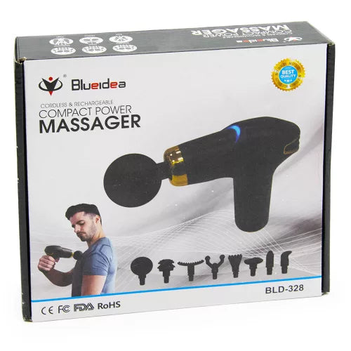 Mini Massage Gun with 8 Interchangeable Heads (BLD-328)