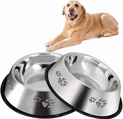 Premium Stainless Steel Dog Bowl with Non-Slip Rubber Base – 25 cm, Easy to Clean, Rust-Resistant Feeder for Dry & Wet Food, Snacks & Water