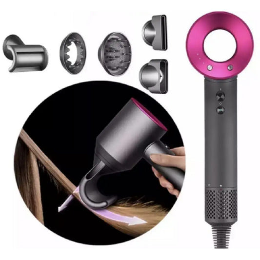 Super Hair Ionizing Hair Dryer with 5 Interchangeable Attachments