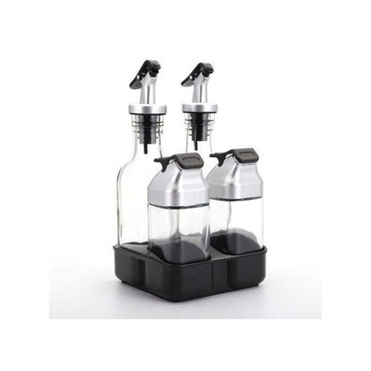 5-Piece Tabletop Apothecary Set - Oil, Vinegar, & Spice Holder