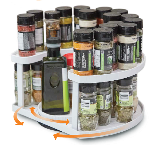 Rotating Spice Rack for 40 Spices - 33 x 25 cm