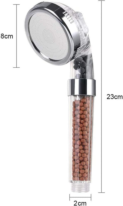 Bathroom Adjustable Showerhead Handheld Showerheads High Pressure Water Saving Filtration with Additional Mineral Beads Removing Chlorine