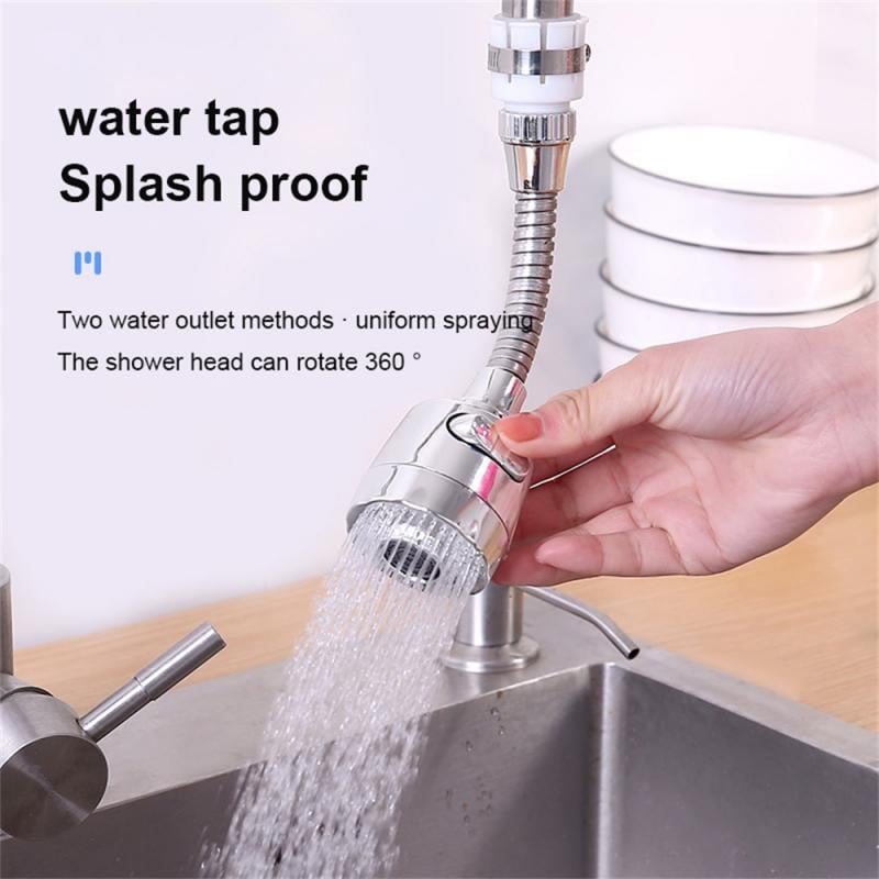 Flexible Kitchen Faucet Extender with 2/3 Modes