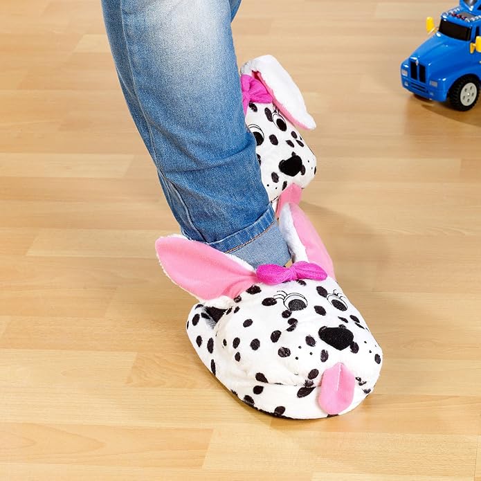 Fluffy Flopz Fuzzy Plush Slippers for Kids and Teens with Movable Ears