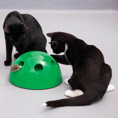 Interactive Skill-Building Cat Toy with Moving Mouse and Sound Effects