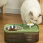 Premium Elevated Automatic Cat Water Fountain with Stainless Steel Bowl