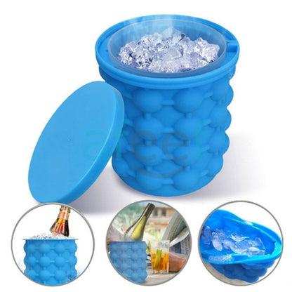 ICE CUBE Genie - Silicone Ice Cube Maker and Ice Bucket