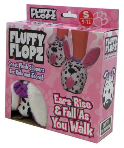 Fluffy Flopz Fuzzy Plush Slippers for Kids and Teens with Movable Ears