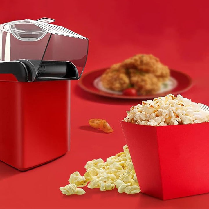 1200W Air Popcorn Maker, Hot Air Technology, Max 3-Min Prep Time, Red