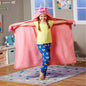 Plush Bathrobe for Kids with Glowing Eyes,Pink