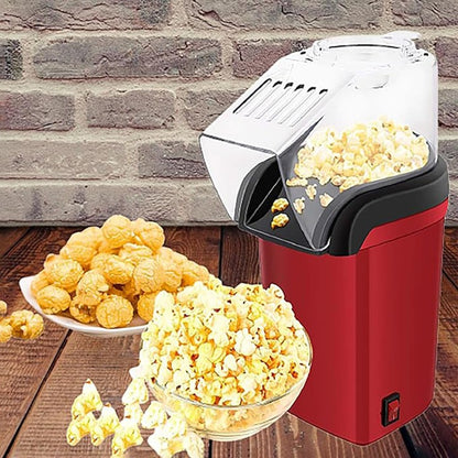 1200W Air Popcorn Maker, Hot Air Technology, Max 3-Min Prep Time, Red