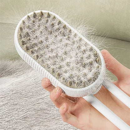 3-in-1 Electric Pet Grooming Brush for Cats and Dogs with Steam and Spray Function